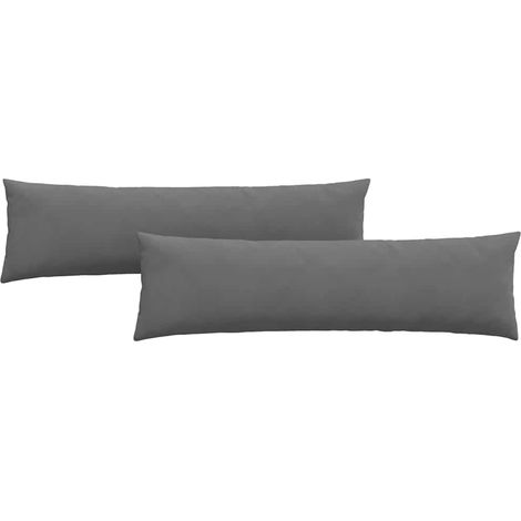 Coussins de canapé 2 pcs Gris foncé 145 x 40 cm tissu (1/5)