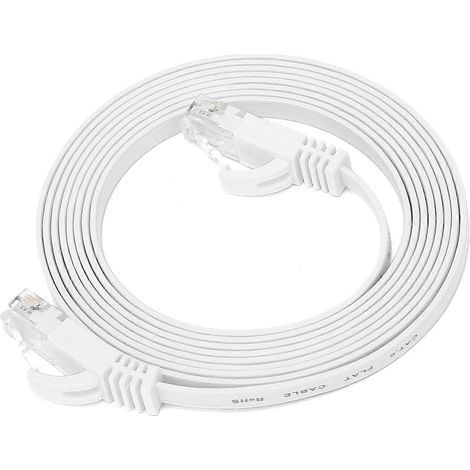 Câble Ethernet Gigabit CAT6, paire torsadée 8 conducteurs, cordons de brassage, câble plat en cuivre, 2 mètres