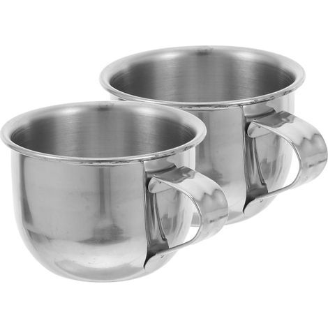 Lot de 2 Gobelets à Boisson en Acie Inoxydable 304, Petite Tasse à Thé 70 ML Poignée, Coupe à Saké Antiouille pou Maison et estauant (1/4)