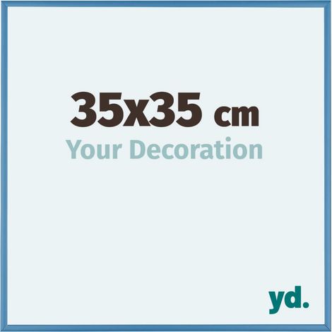 yd. - Cadre photo 35x35 - Bleu Acier - Aluminium - Kent