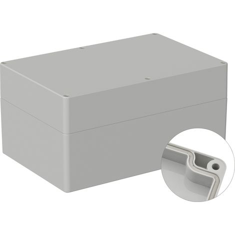 TRU COMPONENTS TC-9065560 Outdoor-Gehäuse 240.3 x 160.3 x 120 Polycarbonat Lichtgrau (RAL 7035) 1 (1/2)