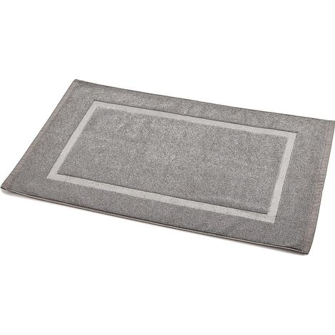 Tapis de bain tissé gris (1/5)