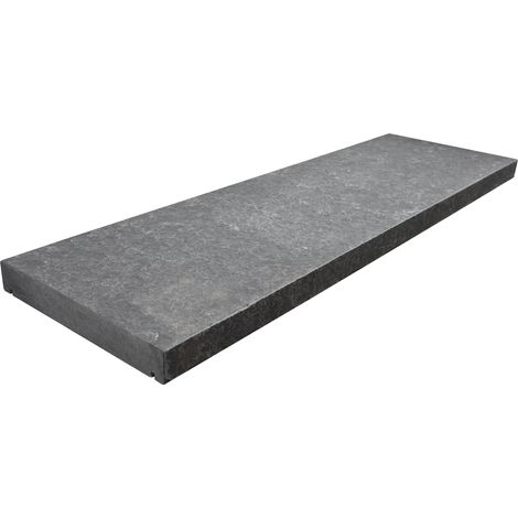 Couvertine en basalte noir 30x100x4 cm – Chanfrein et goutte d'eau – Traitement hydrofuge pour durabilité