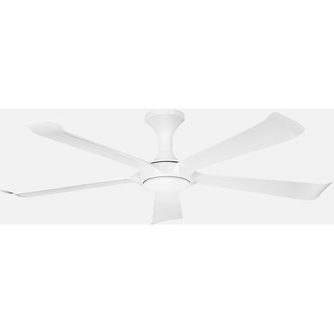Ventilador Dc Vinaros 18w Blanco 5aspas 6vel 144d  2250lm 3000-4500-6500k Remoto+memoria+temporizador
