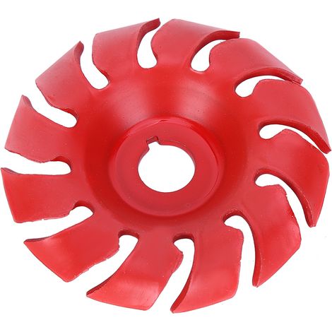 Disque de polissage rouge à 12 dents de 3,5 pouces pour meuleuse d'angle, outil de gravure et de travail du bois. (1/5)