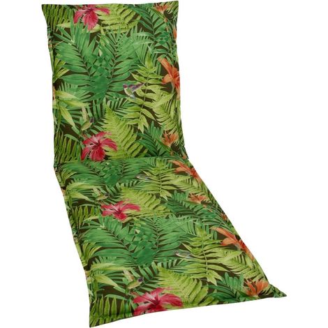 GO-DE Liegenauflage 190 x 60 x 8 cm Dschungel Auflage Polster Kissen Rollliege (1/3)
