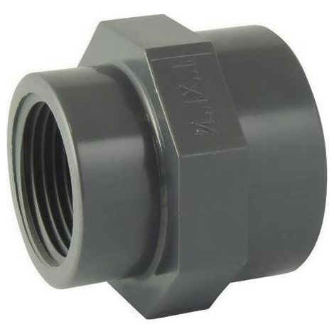 PVC-Reduzierhülse mit Innengewinde, Ø A: 2 Zoll, Ø B: 1½ Zoll – Reduzierstück für Sanitärinstallationen – Druckstufe PN 16 – Bewässerungsanwendungen – (1/5)