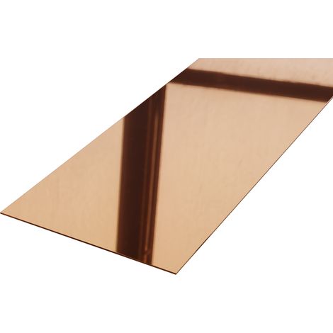 Dekorative Wandleiste aus Edelstahl 100 mm x 2700 mm -Kupfer Poliert