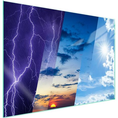 Plaque de protection en verre pour poêle 70x52 Weather (1/5)