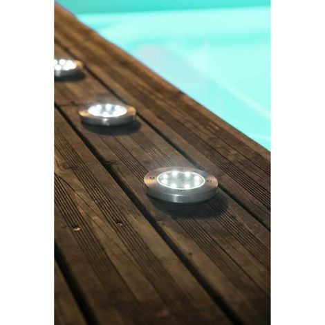 Galix G4525 Foco empotrable solar plateado exterior