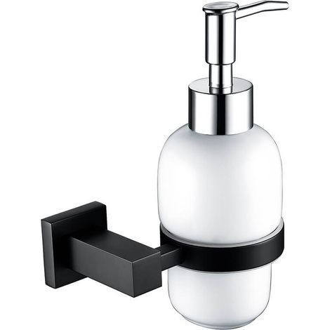 Modern Soap Square Dispenser Matte Black (1/2)