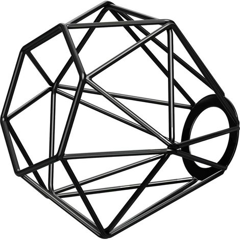 Abat-jour Cage - Métal Noir - Diamètre 160 mm - Compatible E27 E14 - Pour Cuisine Bureau Bureau Commercial - 1 Pièce (1/5)