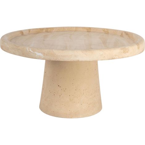 Présentoir à gâteau beige en résine - beige marbré (1/3)