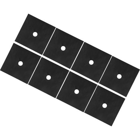 Set mit 8 wiederverwendbaren Kochfeldschonern für Gasherde, schwarze Schutzmatten, fleckenabweisendes Küchenzubehör. (1/5)