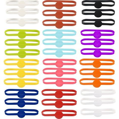 36 Pièces Marque-Verres Marqueurs de Verre à Vin Marqueurs de Boissons en Silicone Bière Marqueurs Identificateur de Verre à Vin Bouteille pour Verre à Vin Bouteille Tasse Cocktail (12 Couleurs) (1/5)