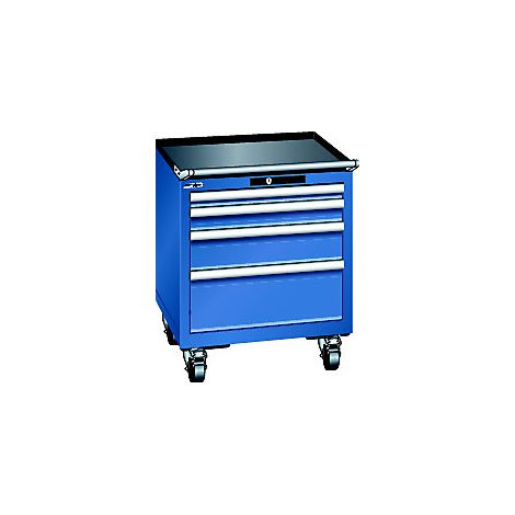 Cajonera  rodante  A x P 564 x 572 mm  4 cajones  azul
