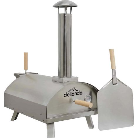 Dellonda DG11 Wood-Fired Pizza Oven 14"" - Stainless Steel (1/5)