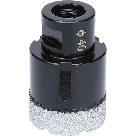 Foret diamanté brasé sous vide, scie cloche pour marbre M14, noir, 40 mm (1/5)