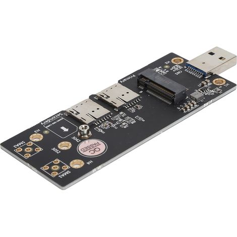 Adaptateur M.2 vers USB 3.0 NGFF Key B, module d'extension 3G/4G/5G testé avec double emplacement pour carte SIM (1/5)