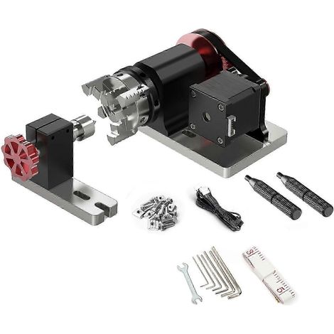 Kit de module rotatif, 4e tête de séparation rotative pour machine à graver, mandrins à 4 mors 60 mm (1/5)