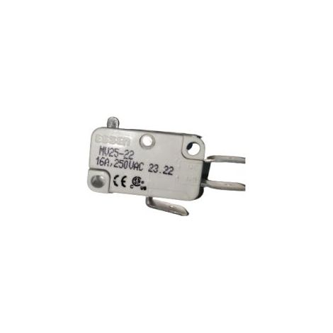 Microrupteur à bouton poussoir RS PRO, Connexion rapide, SPDT, 16 A @ 250 V CA 250V ( Prix pour 1 )