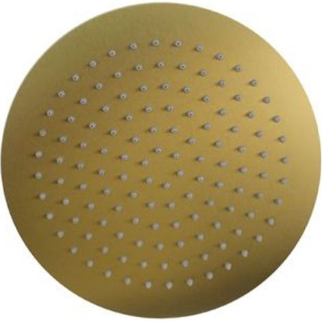 Cleafe - Soffione Doccia Ultra Slim Rotondo ø25cm Oro Satinato Attacco Universale ½ Bagno 87884 - (1/5)