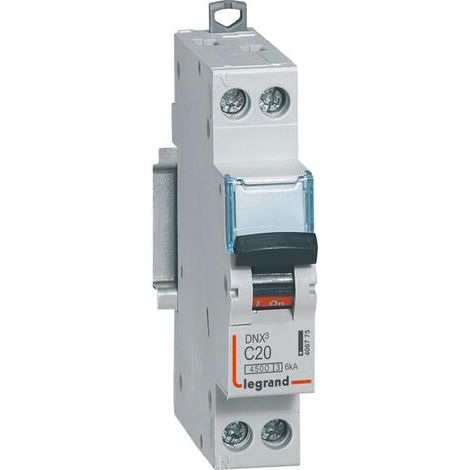 Legrand – Lot de 10 disjoncteurs unipolaires 1P+N 230V 20A – Courbe C 6kA – Arrivée et sortie à vis – 1 module