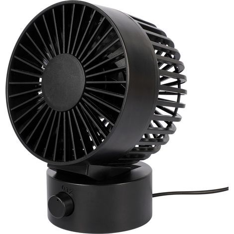 Mini ventilateur de bureau — Ventilateur portable — Ventilateur pour la maison/le bureau — Alimentation USB—102X79X138mm,Noir (1/5)