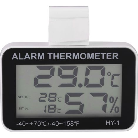 Thermomètre numérique LCD étanche avec ventouse, mesure précise -40 à 70°C pour aquarium et réfrigérateur, affichage clair et durable en ABS (1/5)