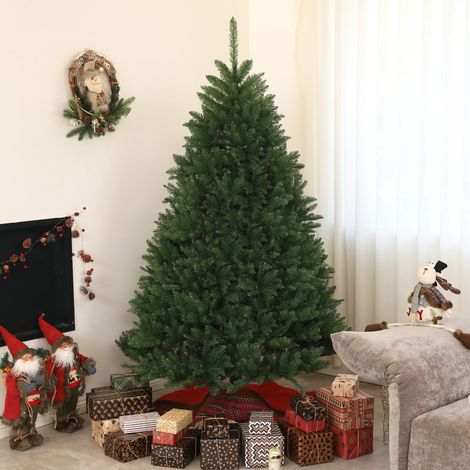 Vert - Sapin de Noël artificiel de 195 cm de haut avec des branches de 1838, sapin de Noël réaliste avec base en acier (1/4)