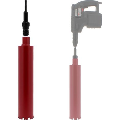 Corona diamantata Ø 89 mm con adattatore per trapano e perforatore SDS-plus (1/5)