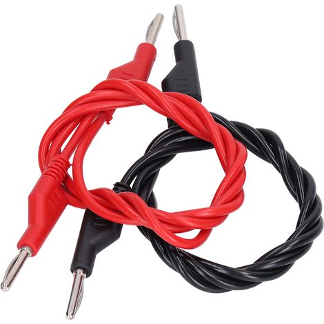 Câble de test haute tension 4 mm fiches banane empilables connecteur mâle-mâle fil de mesure (1/5)