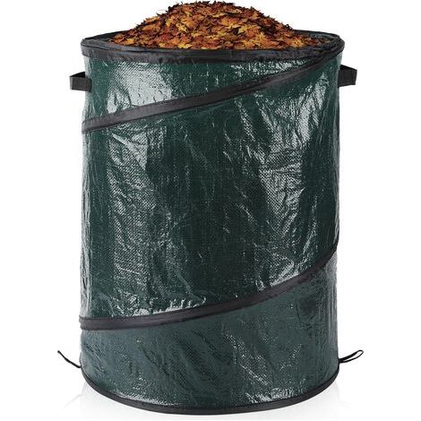 Großer, stabiler, faltbarer Gartenabfallsack mit Griffen für Abfall, Spielzeug usw. Aufbewahrungssack für Gartengeräte (130 l – 48 x 72 cm) (1/5)