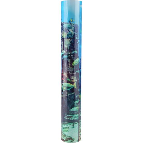Fond d'aquarium corail autocollant mural décoratif pour poissons 76x46 cm (1/5)