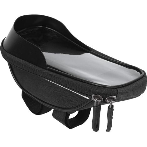 Sacoche de vélo extérieur pour téléphone portable, grand capacité, sac à tube avant en polyester pour cyclisme (1/5)