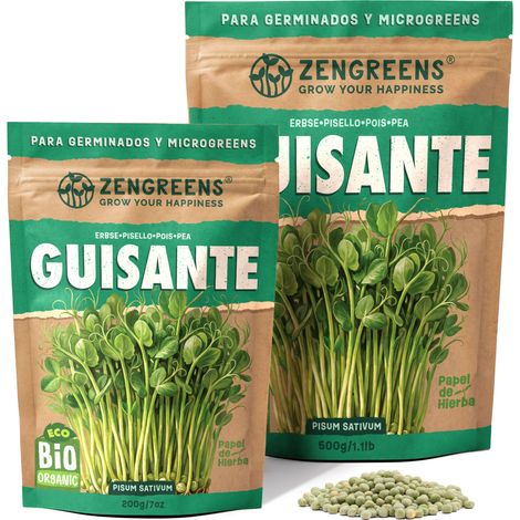 Semillas para germinar eco Guisante 200 g brotes y microgreens (1/5)