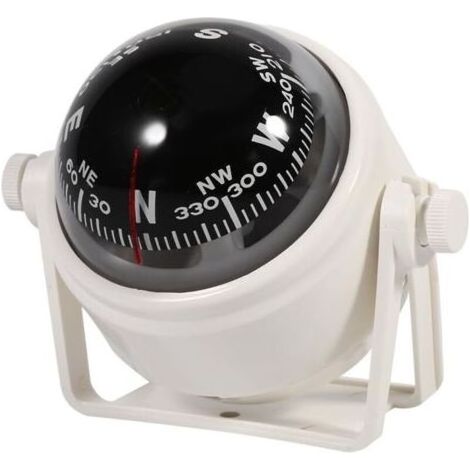 Boussole Multifonction Réglable Compas de Navigation Voyage Support Tableau de Bord pour Voiture Mer Marin Bateaux-Chrom (1/5)