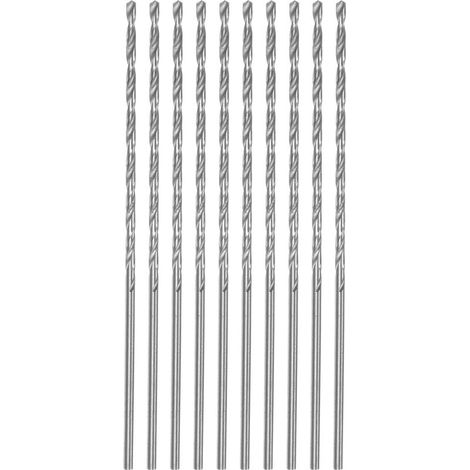 Lot de 10 forets hélicoïdaux 2mm – Acier HSS haute vitesse – Longueur 200mm pour métal, bois, plastique et PVC – Précision de coupe améliorée - 10pcs (1/4)