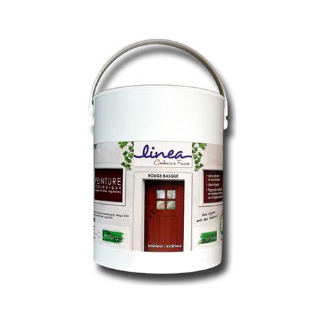 2.5L-rouge basque-Peinture bois extérieure Rouge basque (1L/13m2) Natura