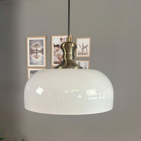 bamyum Rocha Suspension Luminaire Industrielle Rétro en Metal de 30 cm, Lustre de Salon Vintage, Éclairage de Plafond pour Chambre, Cuisine, Plafonnier, Lampe Suspendue (1/5)