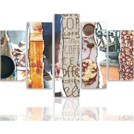 Tableau photocollages de café - 150 x 100 cm (1/5)