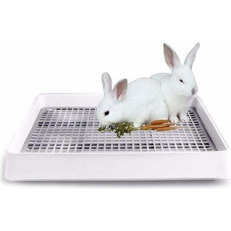 Small litter box with wire cage for rats, hamsters, ferrets, rabbits and guinea pigs