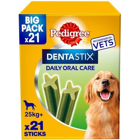 Pedigree Dentastix Fresh Daily Dental Chews Large Dog 21 Sticks PK4 - 265862