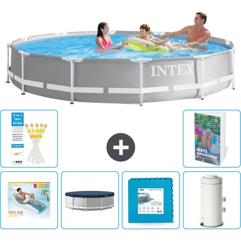 Prism Frame Pool Rund - 366x76 cm - 7-teilig S137