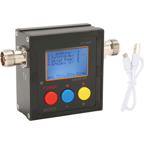 Digitaler HF-SWR-Zähler 1,5–70 MHz, 120 W mit hintergrundbeleuchtetem LCD-Display für Amateurfunk und Stehwellenmessung