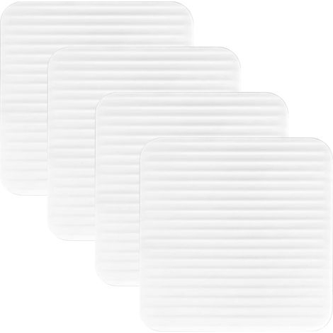 4 Pièces Tapis Antidérapant Autocollants, Coupeable Anti Derapant Tapis Lavable, 10 X 10 CM Lavables et Réutilisables Rug Grippers, Tapiss Vacuum Tech Anti Glisse, Se Décolle Facilement (1/5)