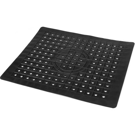 Tapis d'évier de cuisine, noir, insert en silicone, tapis de caniveau, antidérapant et absorbant les graisses, convient pour la salle de bain et la cuisine.-AquaForge