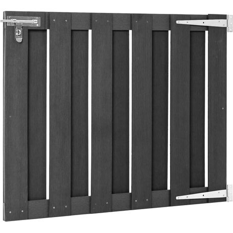 Maison Exclusive - Gartentor WPC 100 x 80 cm Grau (1/5)