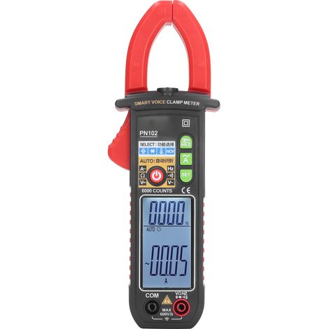 Pince multimètre 6V-600V avec annonce vocale, testeur automatique de courant et tension AC/DC pour électriciens (1/5)
