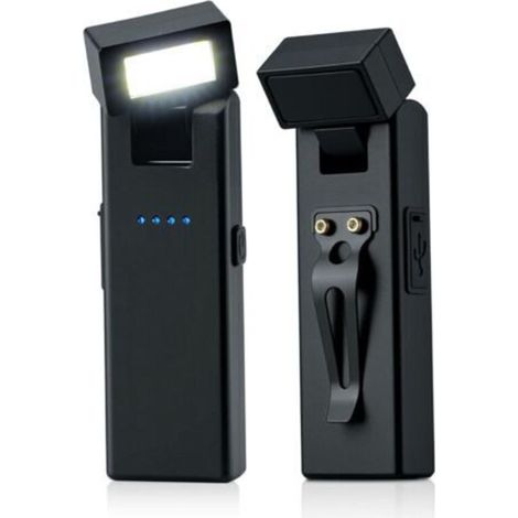 Lot de 2 lampes LED à clipser pour la course à pied - Lampes avec indicateur de batterie et aimant - Rotation à 180° - Accessoire idéal pour la course à pied et les promenades avec votre chien.